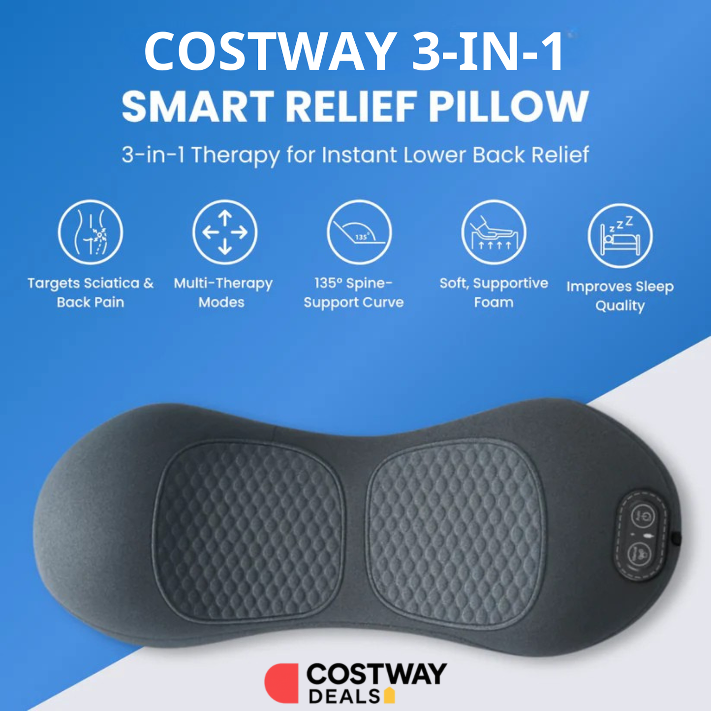 Triple Fusion Pillow for Back Pain Relief