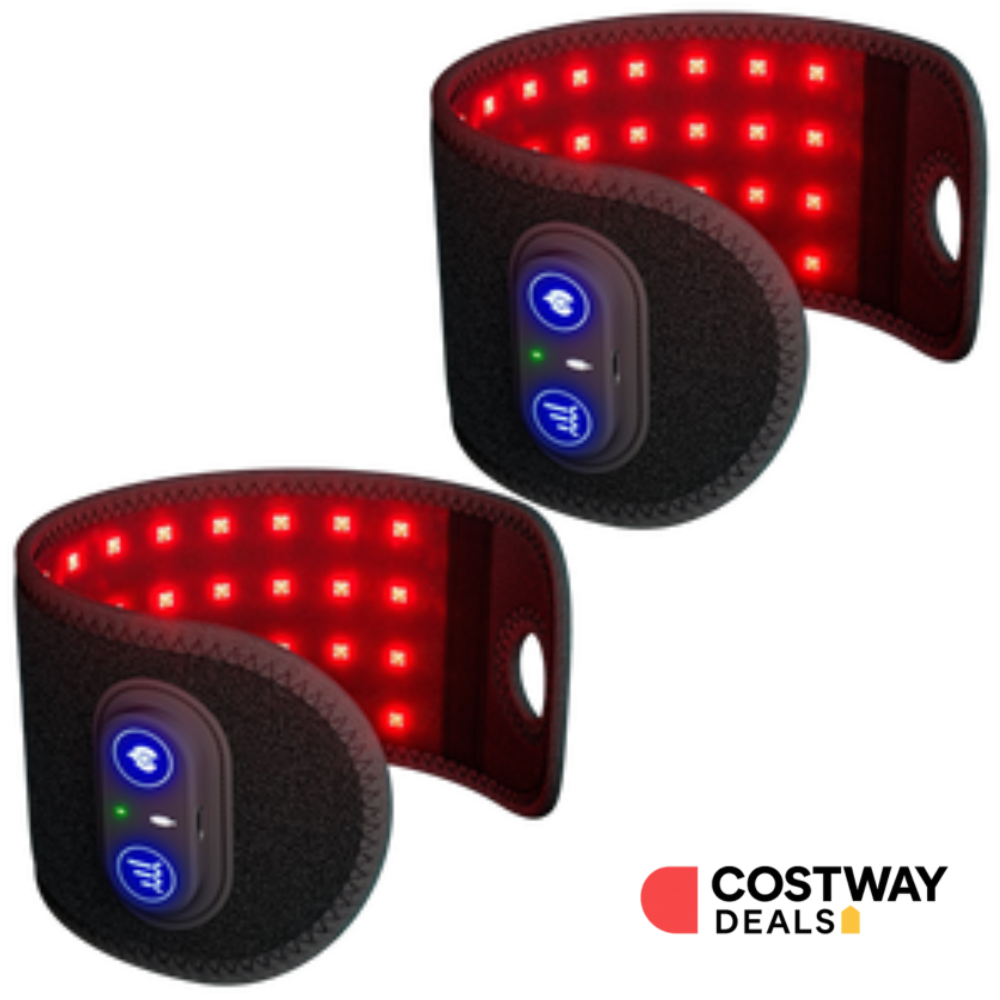 Red light therapy wrist wrap for wrist and finger pain relief.
