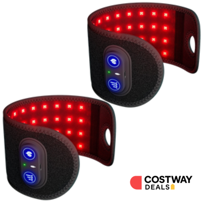 Red light therapy wrist wrap for wrist and finger pain relief.
