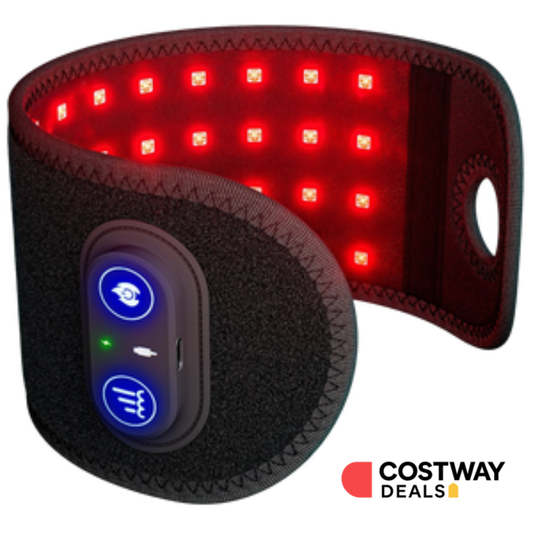 Red light therapy wrist wrap for wrist and finger pain relief.