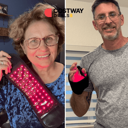 Red light therapy wrist wrap for wrist and finger pain relief.